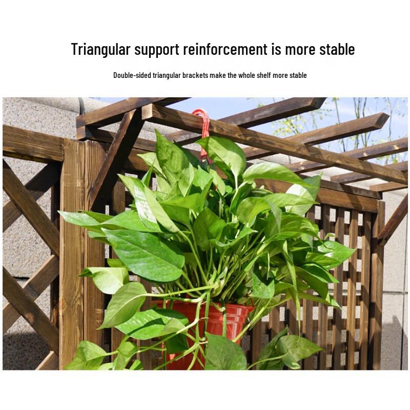 Lianpinhui Carbonized Wood Garden Trellis Panel