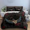 Stylish Skull Bird Decor Set Exquisite Three-Piece Bedding Set Gift For Kids And Adults