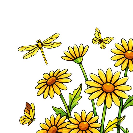Forårsblomster Vinduesklistermærke, Gule Vilde Blomster Sommerfugle Guldsmede Vinduesklistermærke, Anti-Kollision Genanvendelig Statisk Glas Klistermærke til Hjemmekontor