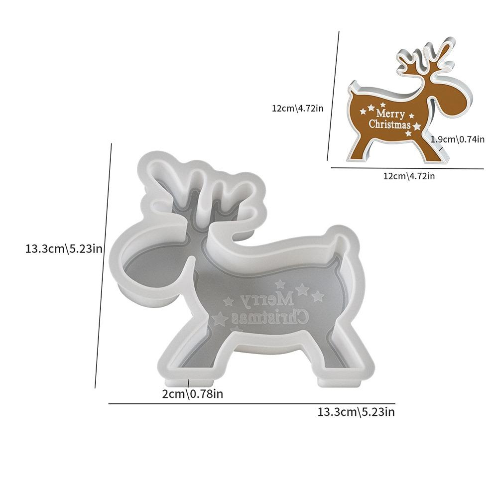 Silicone Resin Candle Mold Elk Snowflake Ornament Mould Transparent Candle Making Kit