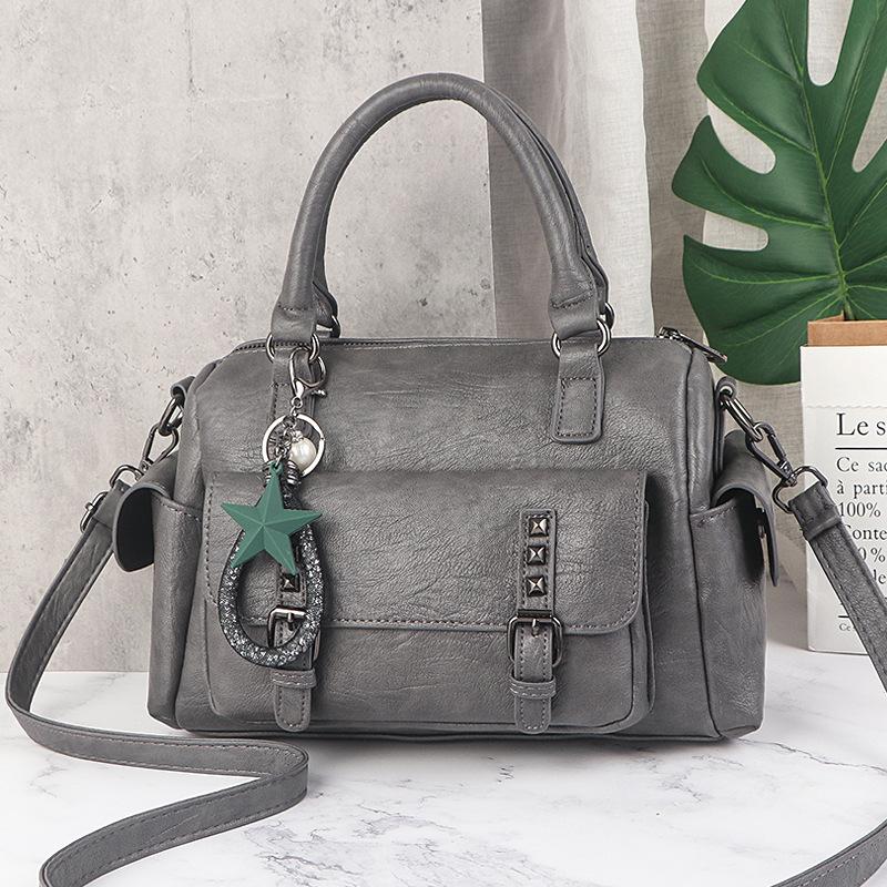 High-grade Trendy Style Bag Style Bag Big Capacity Bag Casual Shoulder Bag Everything Diagonal Bag Bucket Bag Durable Material