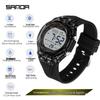 Sanda Waterproof Sports Watch: Multifunctional with Countdown, Dual Time Zone, Alarm for Students