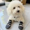 2 Pair Dog Shoes Protective Thick Grip Dogs Feet Cover Socks with Adjustable Sticker for Outdoor Prevents Sliding