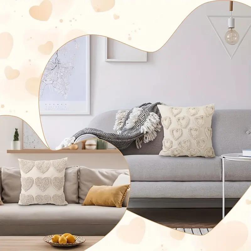 Valentinstag Liebe Kissenbezug Getuftete Schlingen Samt Sofakissen Rückenkissen Wohnzimmer Schlafzimmer Hohlform Kissenbezug