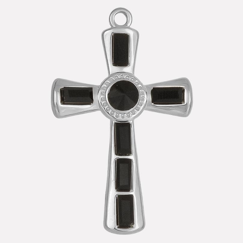 Strass-Accessoires Religiöse Christus-Edelstahl-Anhänger Für Schmuckherstellung Zubehör Kreuz-Anhänger Handgefertigtes Material