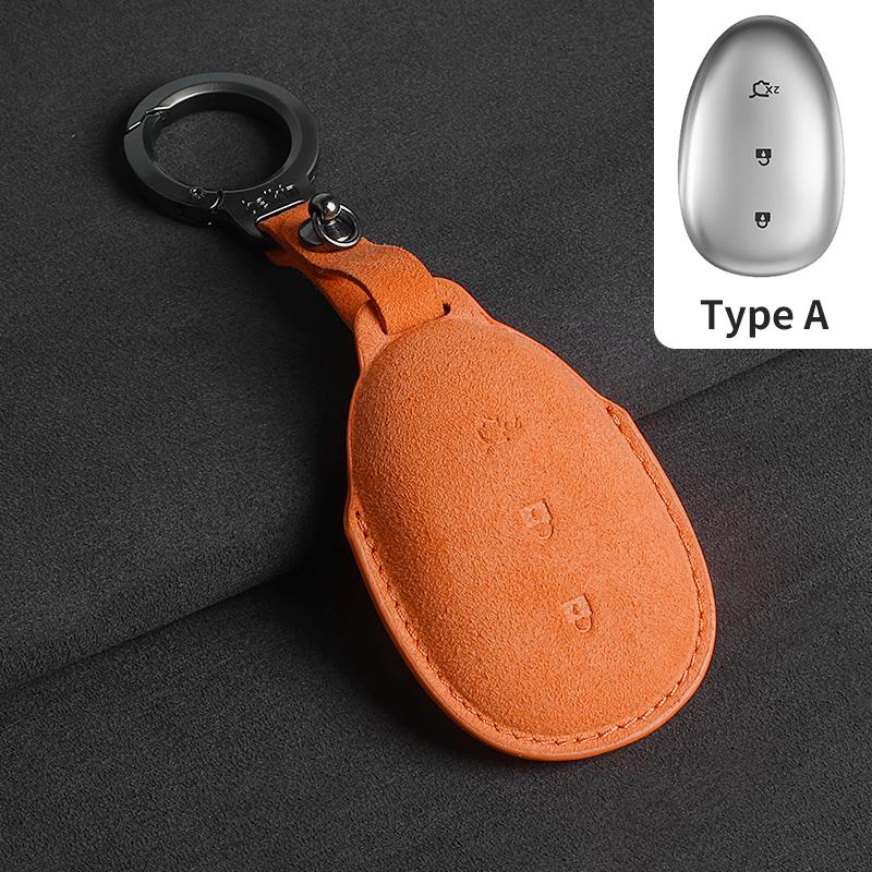 Suede Car Key Case Cover For Changan Qiyuan A07 A05 Q07 Q05 Car Key Protective Shell Accessories