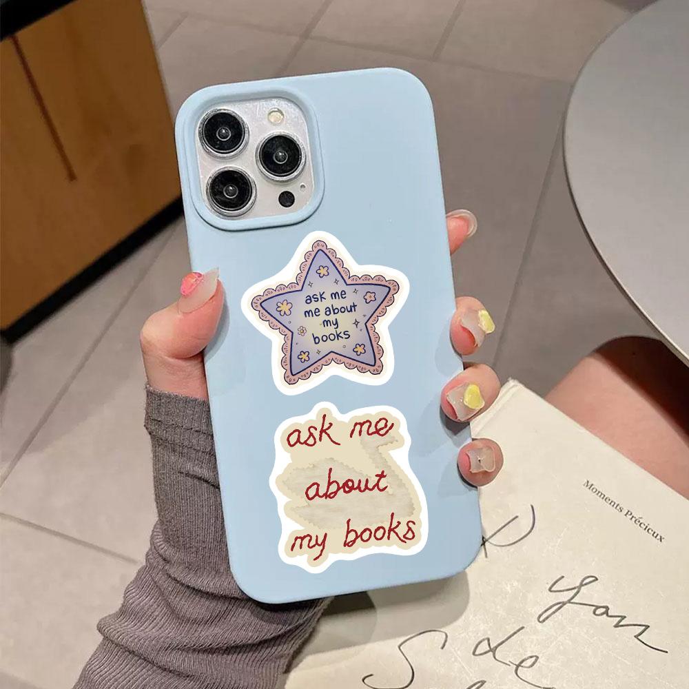 50PCS Bookish Graffiti Stickers, Luggage Speakers, Skateboards, Water Cups, Label Stickers