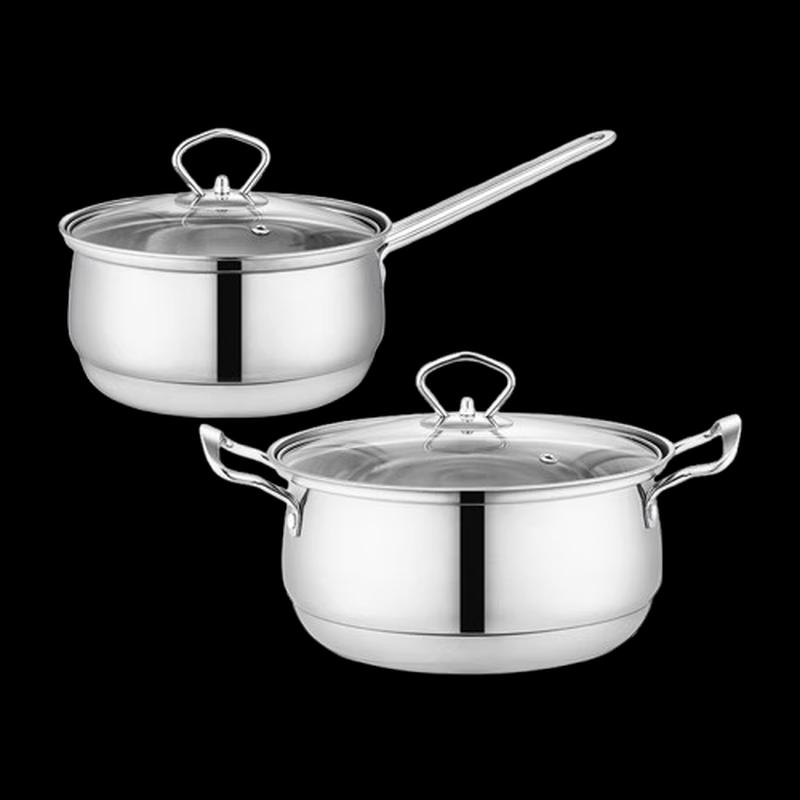 LeChu HeLi 2-Piece Stainless Steel Cookware Set