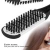 Double Brushes Comb, Clamp Hair Brush Double Sided Brush Hair Straightening DIY Salon Hairdressing Hair Straightener Dual Brush Comb Clamp Hair