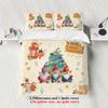 3pcs Merry Christmas Bedding Set Print Coreless Soft  Duvet Cover and Comfortable Multi Size Bedrooms Dormitory Machine Washable