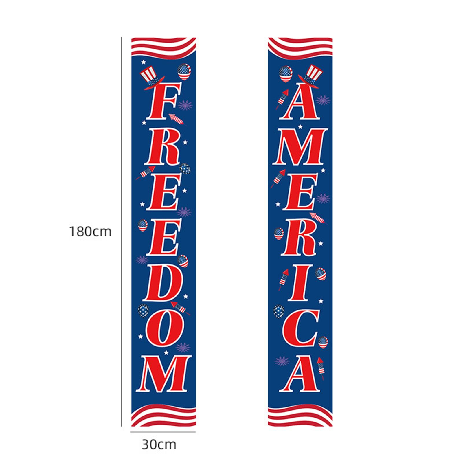 American Independence Day Flag Hanging Door Curtain Door Flag One Size