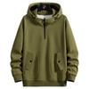 Autumn Plus Size Men Sweatshirts Hooded Oversized Zipper Length Hoodies Pullovers Streetwear Sportswear