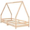 Kids Bed 80 X 200 Cm Solid Pine Wood
