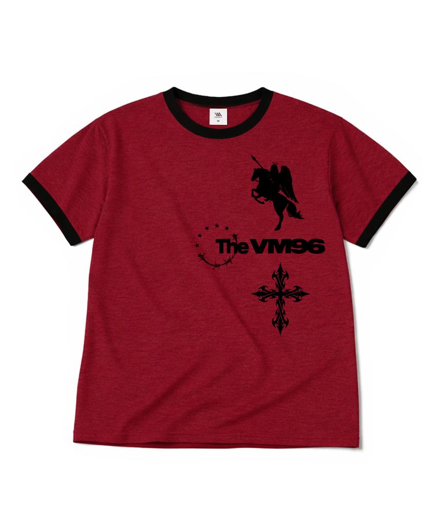 VENHIT Side Print Ringer Short Sleeve T-Shirt