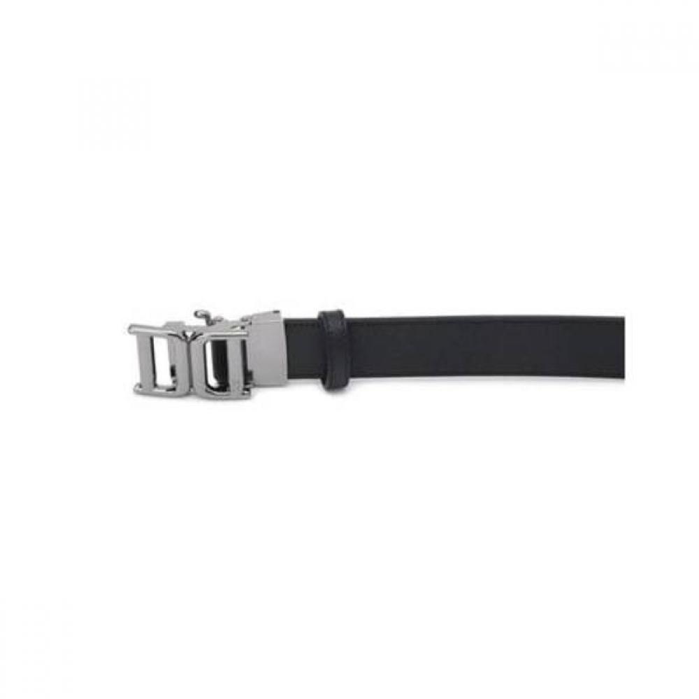 Daks Black Dd Metallic Buckle Leather Automatic Belt Dbbe4e087bk