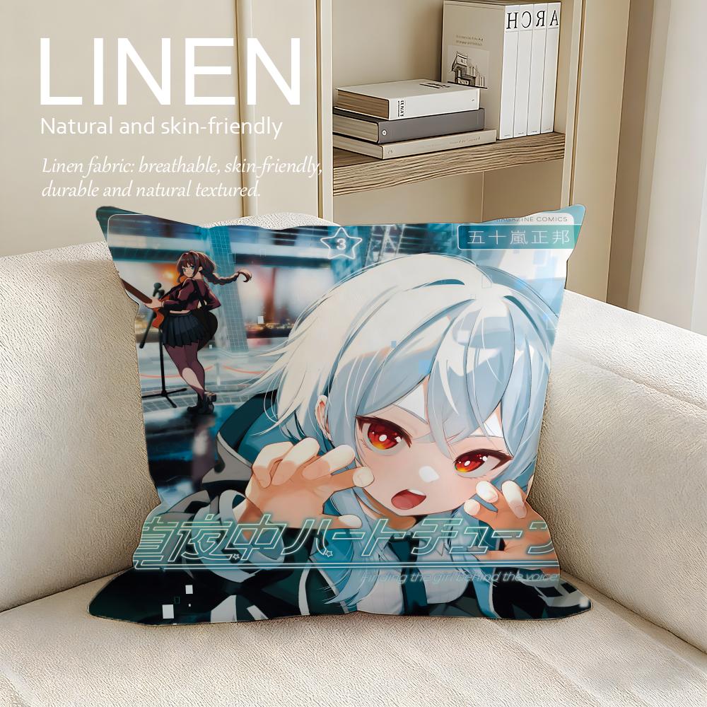 

Music Midnight Heart Tune Cushion Cover Pillowcase Set Pcs x x Breathable Washable Sofa Cushion Cover 30X30cm