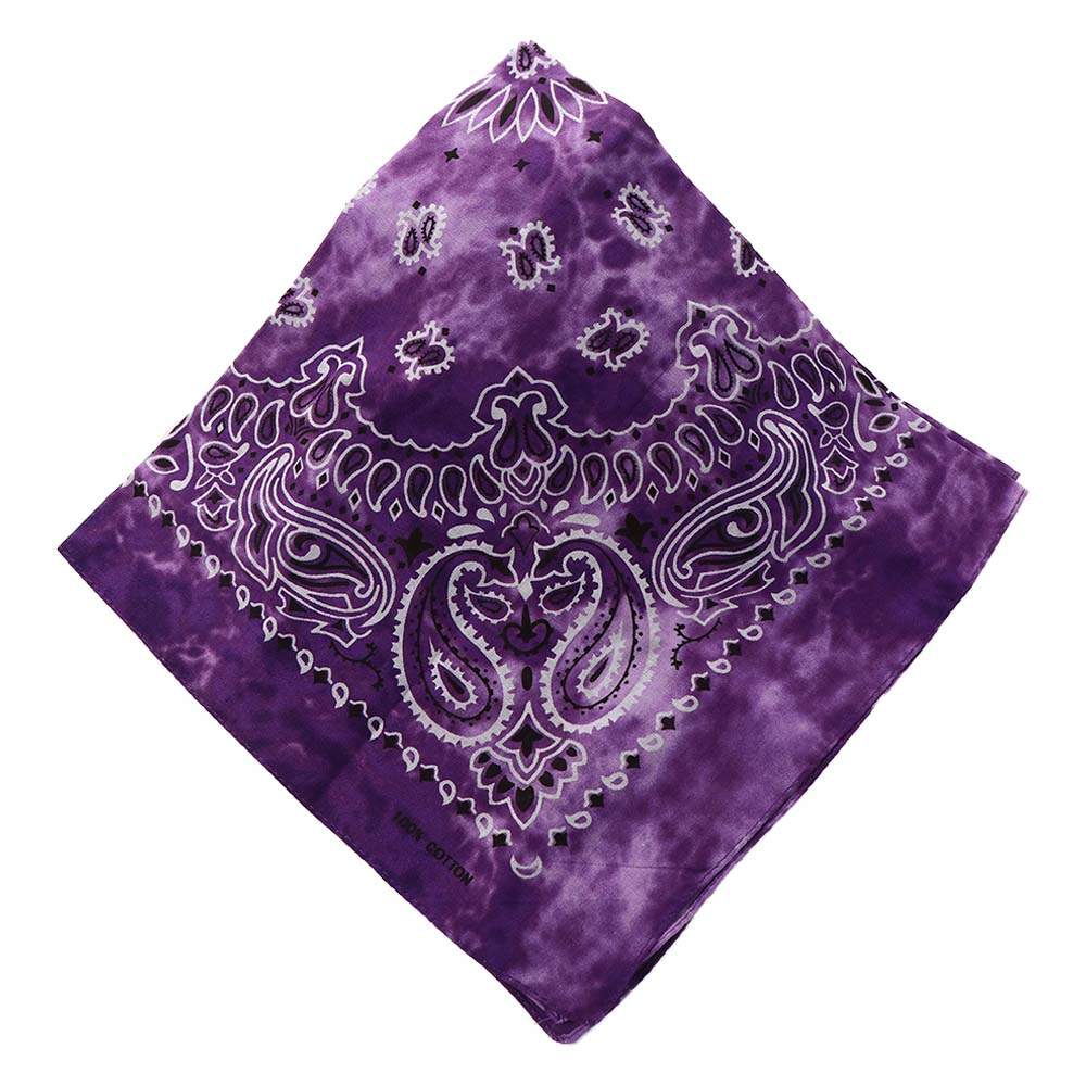 Square Scarf Hair Band Neck Scarf Cotton Bandana Hip Hop Paisley Headband Kerchief Neck Wrap Cashew Tie-dye Seamless Scarves DIY