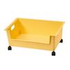 Plastic Book Storage Box Pulley Design Easy To Move Large Capacity Classroom Organizing Bins for