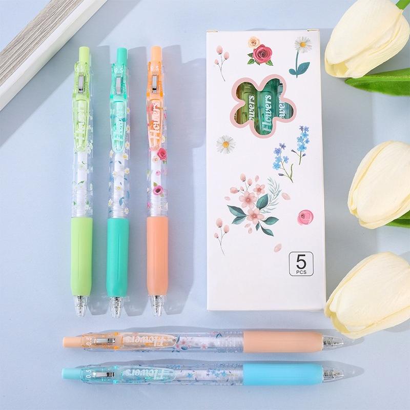 25Pcs Kawaii Cartoon Series Neutral Pen 0.5mm Pen Core Press Pen Black Pen Kawaii Student Stationery School Stationery Gifts