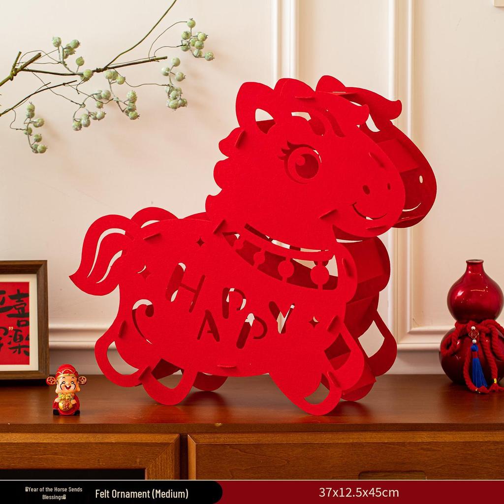 2026 Year of the Horse 3D Fu Ornament for New Year Spring Festival Décor