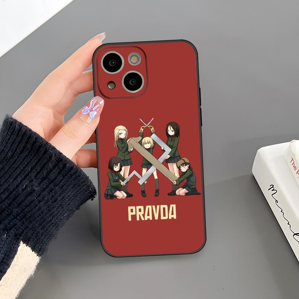 Girls Und Panzer Phone Case For Iphone 16 Plus 15 14 Pro Max 13 Mini 11 12 Xr X Xs 6 7 8 SE Plus Back Cover