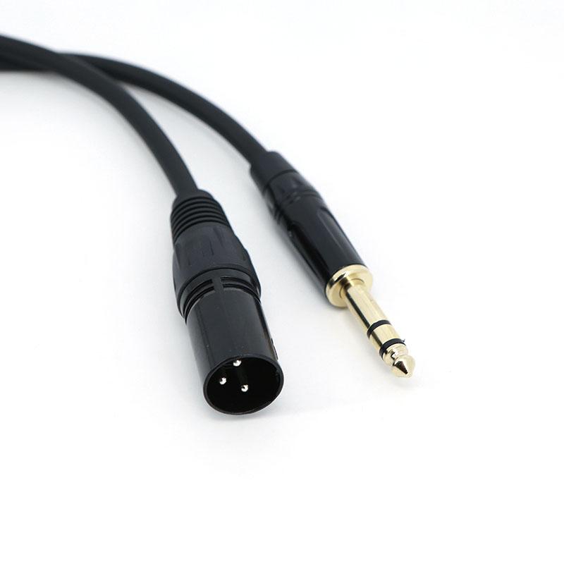 6.35mm 6.5 Jake 3pole Stereo Male Plug Connector Cable to Microphone XLR male Audio 3Pin Speaker XLR for HDTV DVD 1m/1.8m/3m