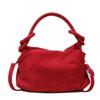 Retro Style Suede Leather Crossbody Bag Wrinkle Texture Soft Handle Fashion Handbag Magnetic Closure Shoulder Bag Commuting
