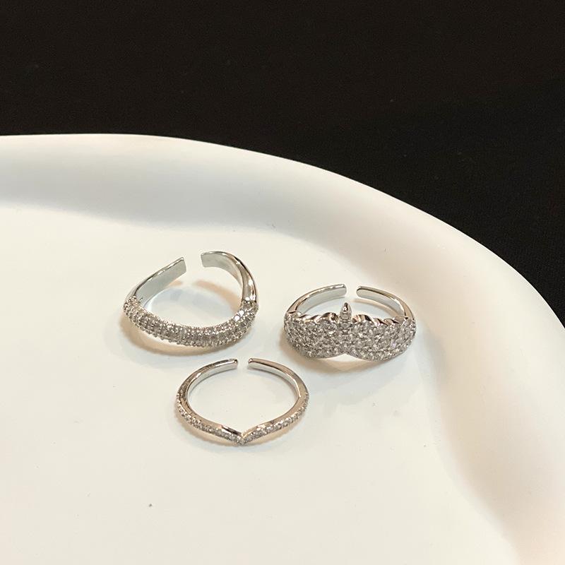 Super Fairy Exquisite Zir*****Pen Ring Niche Design Index Finger Ring Personality Temperament Fashion Ring