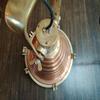 Nautical Marine Waska Brass and Copper Beehive Pendant Light  Wired