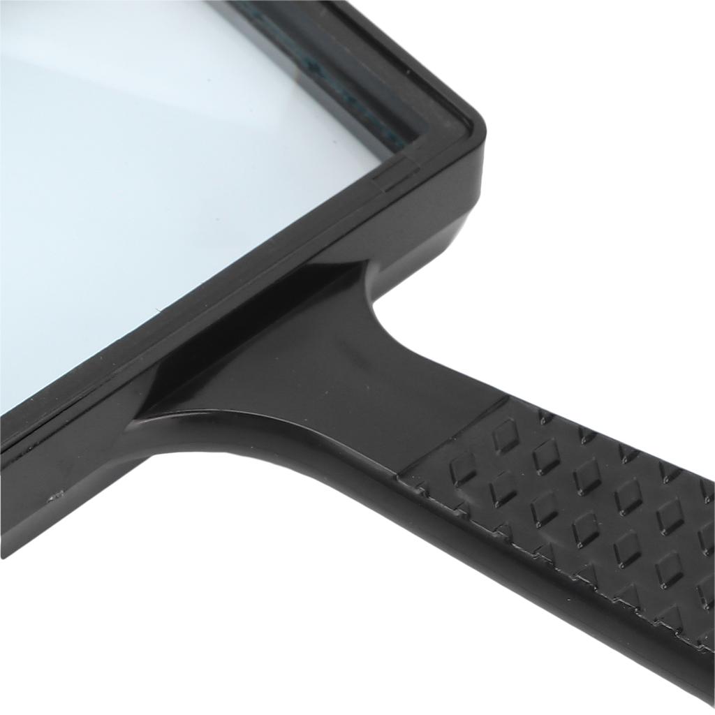 Lupa de mão 3X Ampliação Portátil Idoso Leitura Escrita Lupa Preta