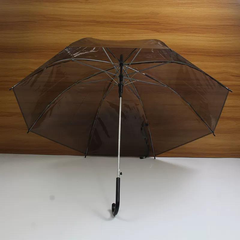 Transparenter Regenschirm mit langem Griff, Manuell, Hoher Ästhetikwert, 8 Speichen, Koreanischer Stil, Transparenter Regenschirm im Instagram-Stil, Student Influencer
