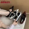 Fashion Fashion Butterfly-Knot Women Mary Janes Shoes With Height Increasing Footwear Pointed Toe Female Shallow Ladies Flats With Shoes