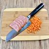 7 Inch Santoku Knife 3-layers Clad Steel 10Cr15CoMoV Blade G10 Handle Chef Slicing Vegetable Cleaver Meat Japanese Kitchen Knife