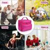 Makeup Bag Travel Cases Cosmetic Bag with Handle for Women Men Travel Organizers Rose Red