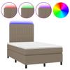 Vidaxl Letto Continentale Con Materasso, Taupe, 120X190 Cm, Tessuto