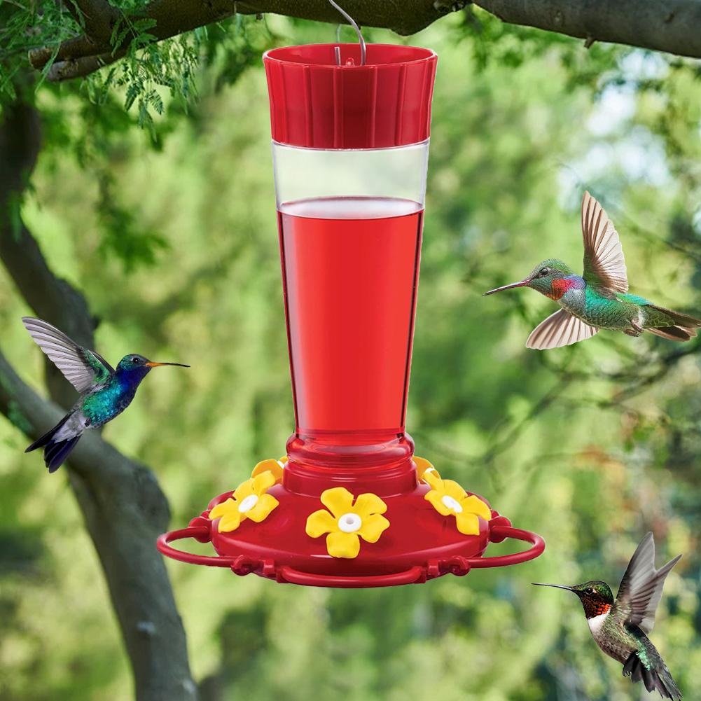 Plast Kolibri matare med krok Hängande Kolibri matare Läckagesäker Fågelmatare för Inomhus Bakgård Uteplats Dekor
