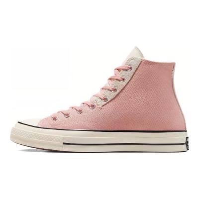Lace-Up High-Top Canvas Sneakers Unisex Sneakers Pink A06538C
