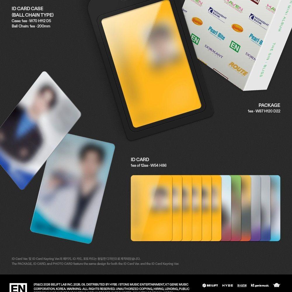 [Ready Stock] Enhypen - The Sin : Bliss (ID Card Keyring Ver.)