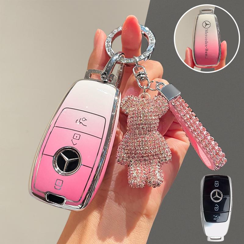 Kryt na klíče od auta z uhlíkových vláken Pouzdro na klíčenku pro Mercedes Benz E C S G Třída GLC CLE CLA GLS AMG W205 W213 W222 C260 E200 E400 E63