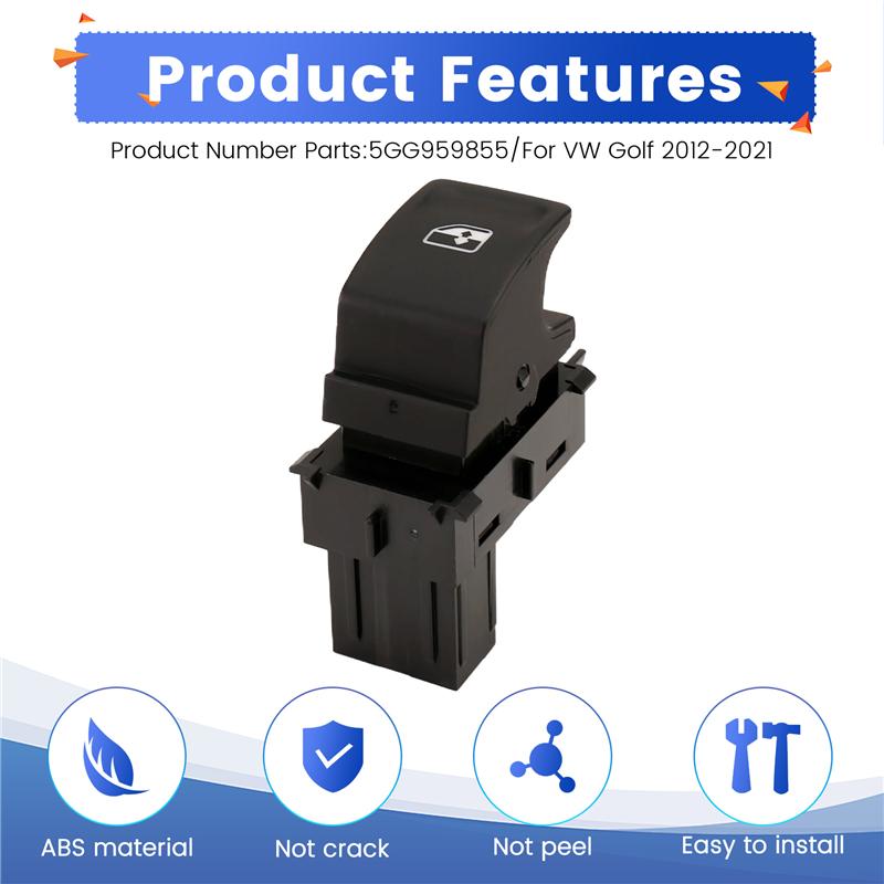 Car Window Glass Lifter Switch 5GG959855 For VW Golf 2012-2021 Window Control Switch Car Accessories