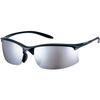 SWANS Sports Sunglasses Airless-Move 0751 MBK: Silver Mirror X Polarized Smoke, Polarized + Mirror Lens