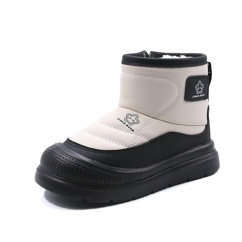 Girls snow boots 2025 new winter children's piled thickened large cotton shoes girls warm winter boots boys cotton boots