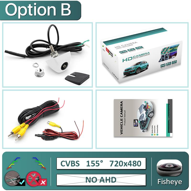GreenYi 170 Degree AHD 1920x1080P White Vehicle Rear View Camera Metal Body Car Reverse Fisheye Lens Camera