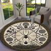 1pc Mystical Spider Mushroom Wild Blooms Printed Chair Rug for Home Office Use, Living Room Kitchen Game Room Round Carpet