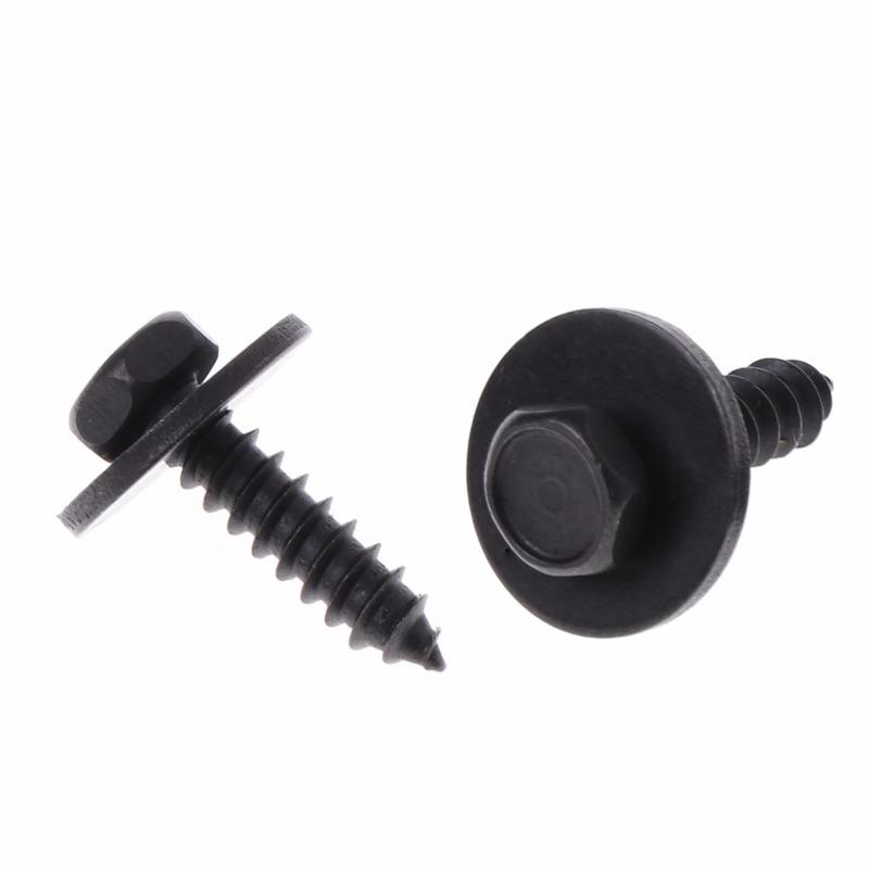 10 Pcs/set Universal Car Auto 4.8x19mm Self-Tapping Screws Captive Loose Washer 8mm Hex Head