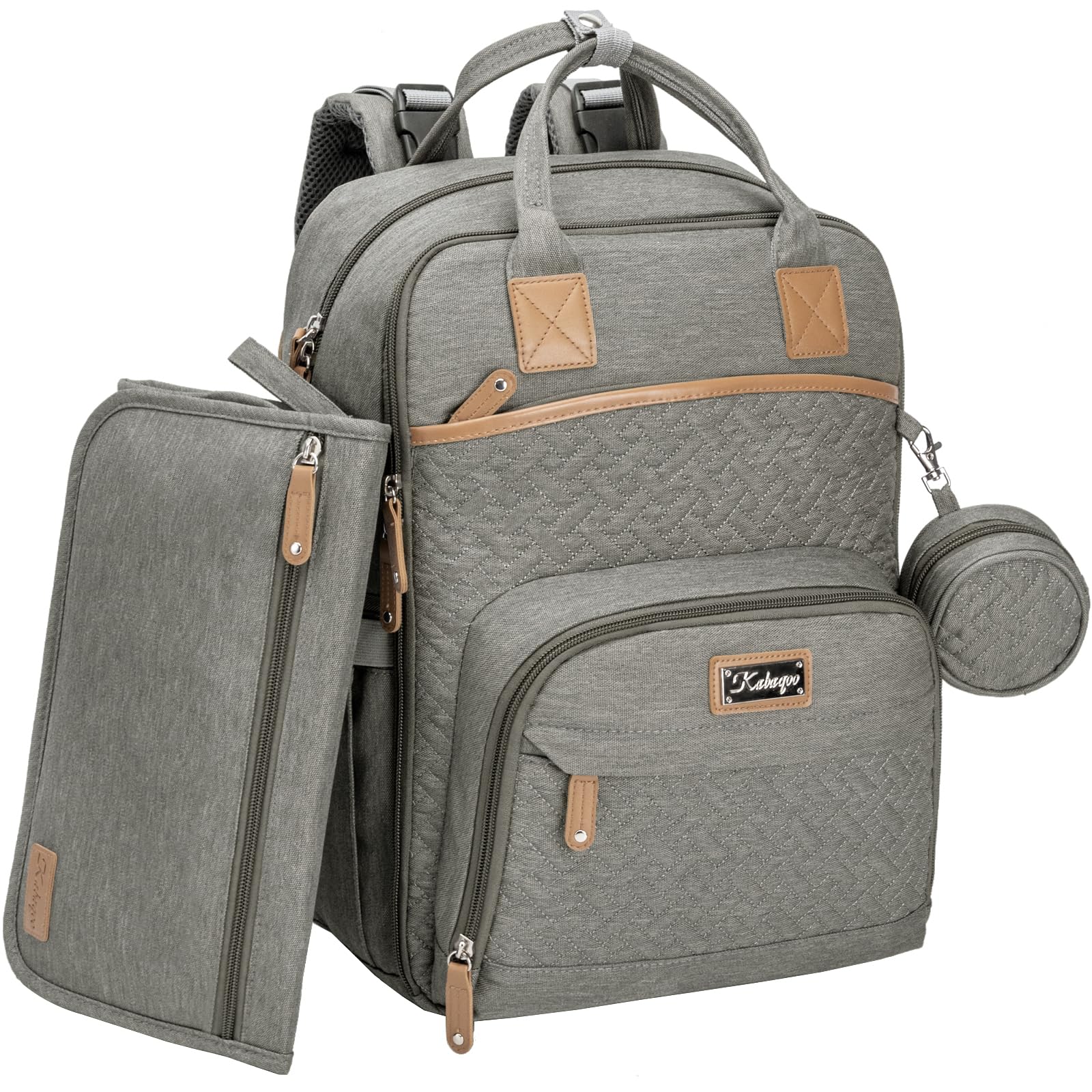 

Diaper Bag Backpack with 23 Large 23 Diaper Changing and Stroller and Perfect for Park and Baby [greentaya] Pockets, Capacity, Pockets, Pad,