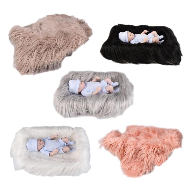 Baby Photography Background Cloth Soft Fluffy Photo Props Newborn Photoshoots Blanket Infant Photo Session Accessory