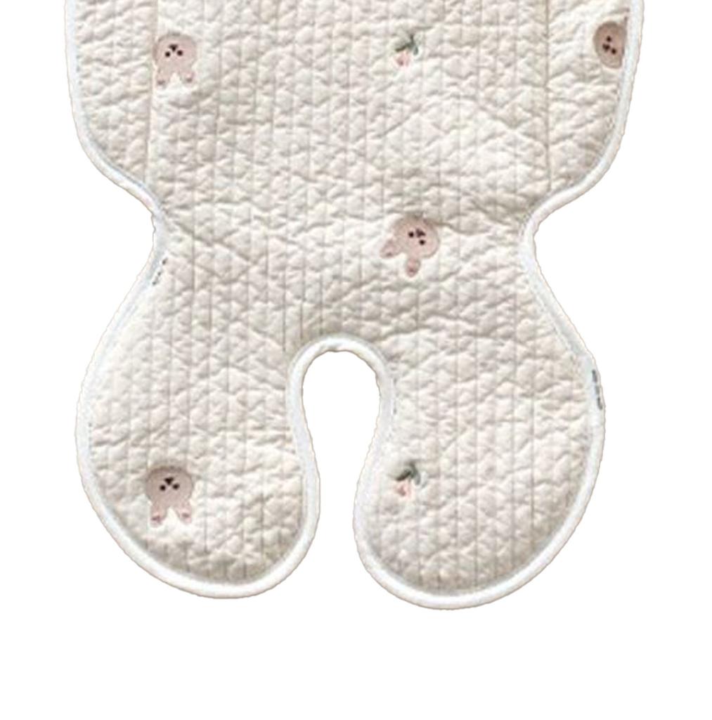 Soft Baby Stroller Seat Cushion Breathable Pure Cotton Infant Car Seat Head Neck Body Support Thin
