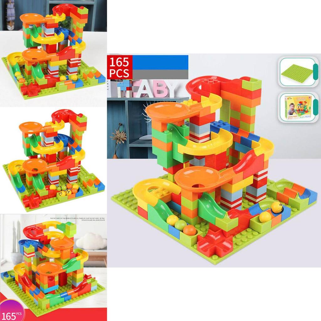 165 Teile Klassische Murmelbahn Labyrinth Ball Rennstrecke Bausteine Set Für Endlosen Spaß