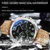 Fashion Watch For Men Waterproof Luminous Chronograph Man Watch Leather Military Men's Quartz Watches Reloj